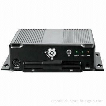 Dual SD Card Mobile DVR with 3G Module and Built-in GPS, 1CH D1 + 3CH CIF CANbus, Optional G-sensor
